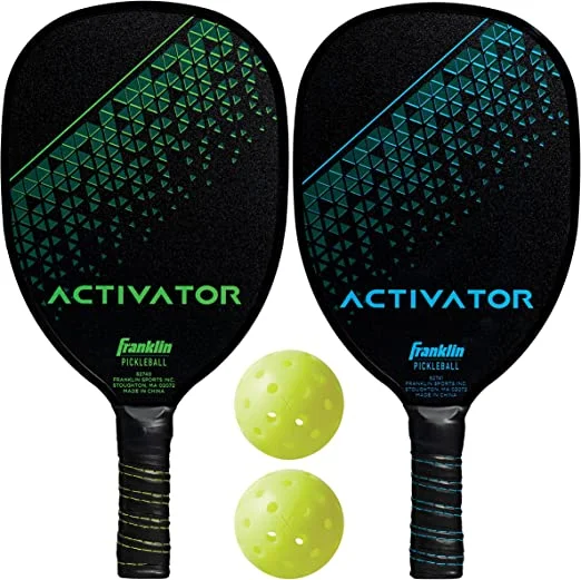 Franklin Sports Pickleball Paddle and Ball Set - Wooden Pickleball Rackets + Pickleballs - Activator - USA Pickleball (USAPA) Approved