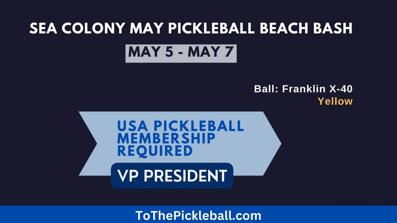 Sea Colony May Pickleball Beach Bash A Must-Attend Event for Pickleball Enthusiasts