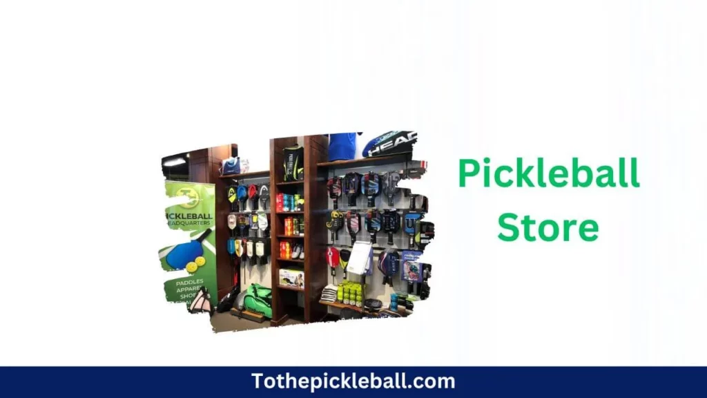 Image showcasing a well-stocked pickleball equipment store, offering a variety of gear for players of all levels.